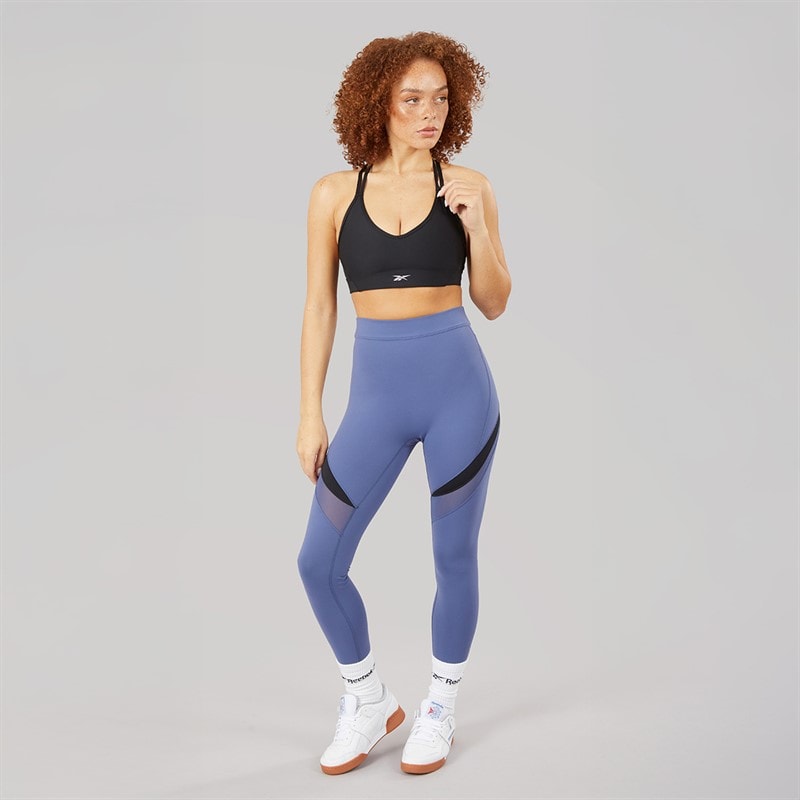 Reebok Womens Lux Colorblock High Waisted 7/8 Tight Leggings Twilight Purple - Image 4