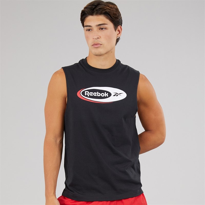 Reebok Mens Reebok Identity Brand Proud Sleeveless T-Shirt Black - Image 1