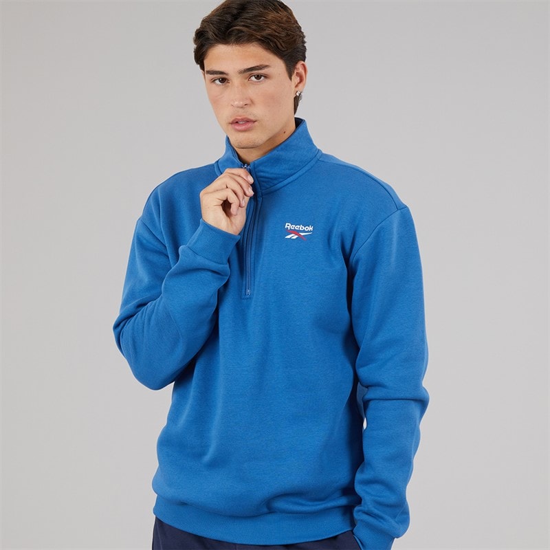 Reebok Mens Reebok Identity Small Logo Fleece Sweatshirt Twilight Blue