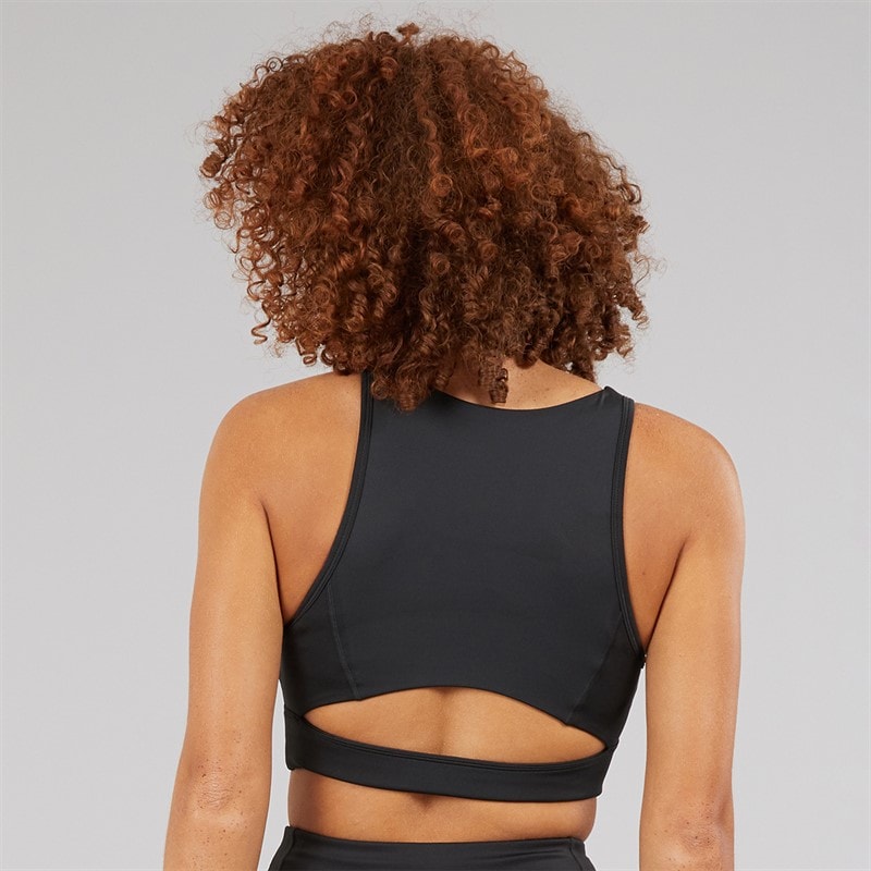 Reebok Womens ID Train High Support Sports Bra Top Night Black - Image 2
