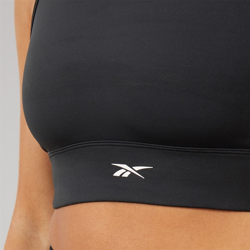 Reebok Womens ID Train High Support Sports Bra Top Night Black - Image 3