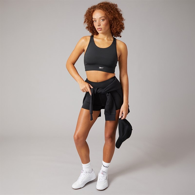 Reebok Womens ID Train High Support Sports Bra Top Night Black - Image 4