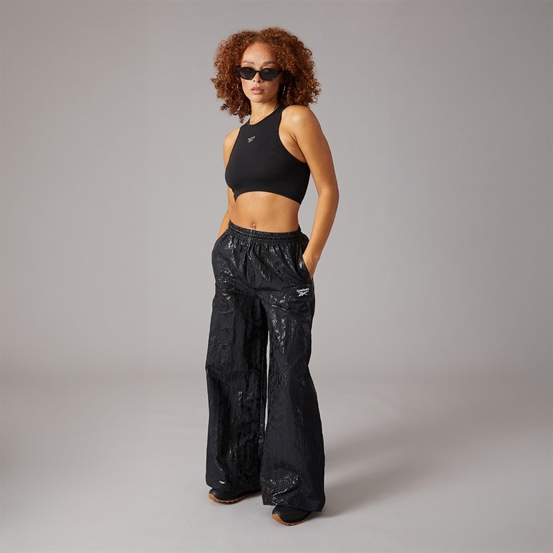 Reebok Womens Wide Leg Warm Up Pants Black - Image 3