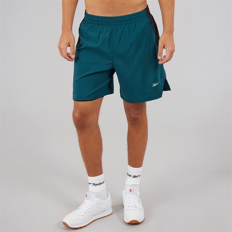 Reebok Mens Running 2-In-1 Shorts Escape Blue - Image 2