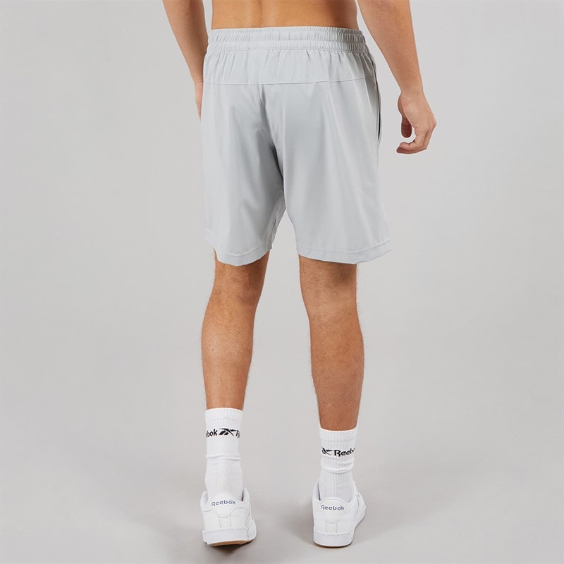 Reebok Mens Workout Ready Woven Shorts Pure Grey 3 - Image 3