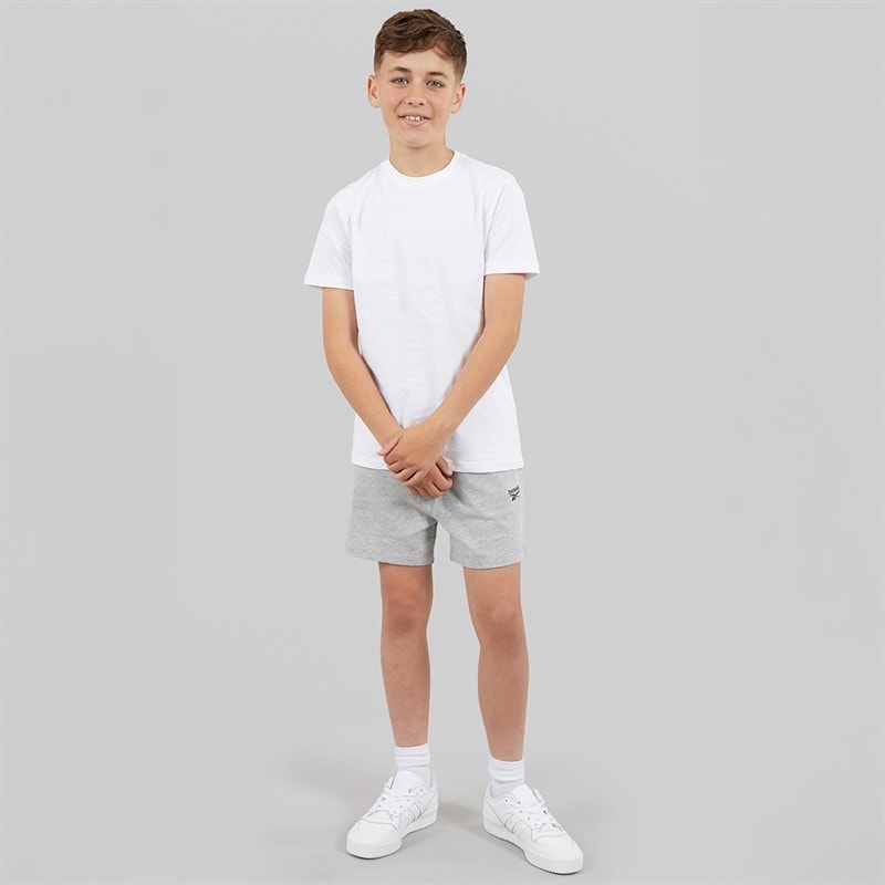 Reebok Junior Boys Sweat Shorts Grey Marl - Image 4