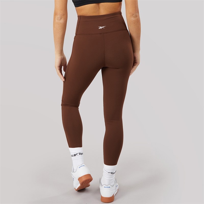 Reebok Womens Lux High Waist Tight Leggings Unearthed Brown - Image 2