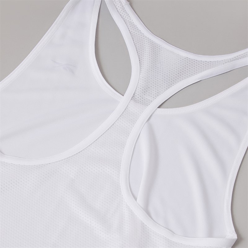 Reebok Womens ID Train Mesh Back Tank Top White - Image 3