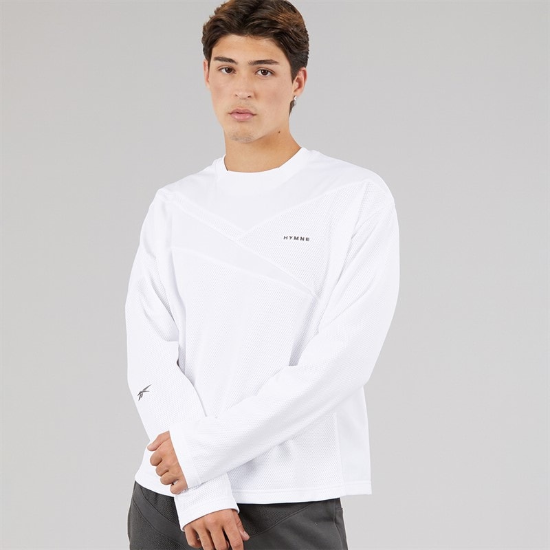 Reebok Mens X Hymne Long Sleeve Jersey T-Shirt White - Image 1