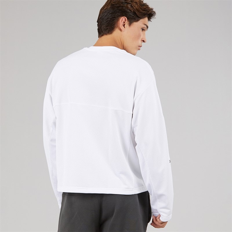 Reebok Mens X Hymne Long Sleeve Jersey T-Shirt White - Image 2