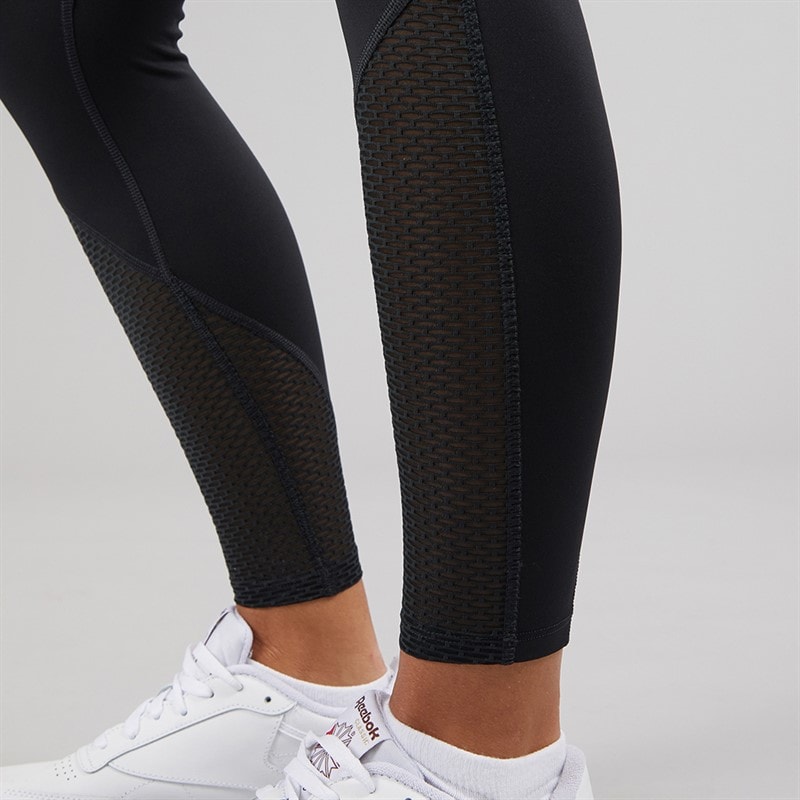 Reebok Womens Running AOP High Waisted Tight Leggings Night Black - Image 5