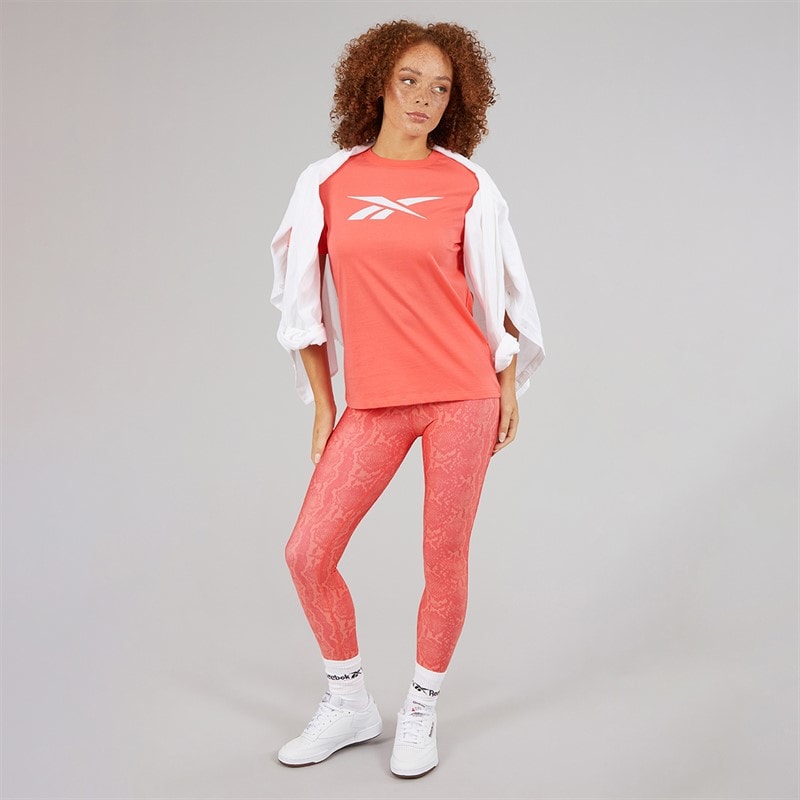 Reebok Womens Vector Graphic T-Shirt Sunset Coral - Image 3