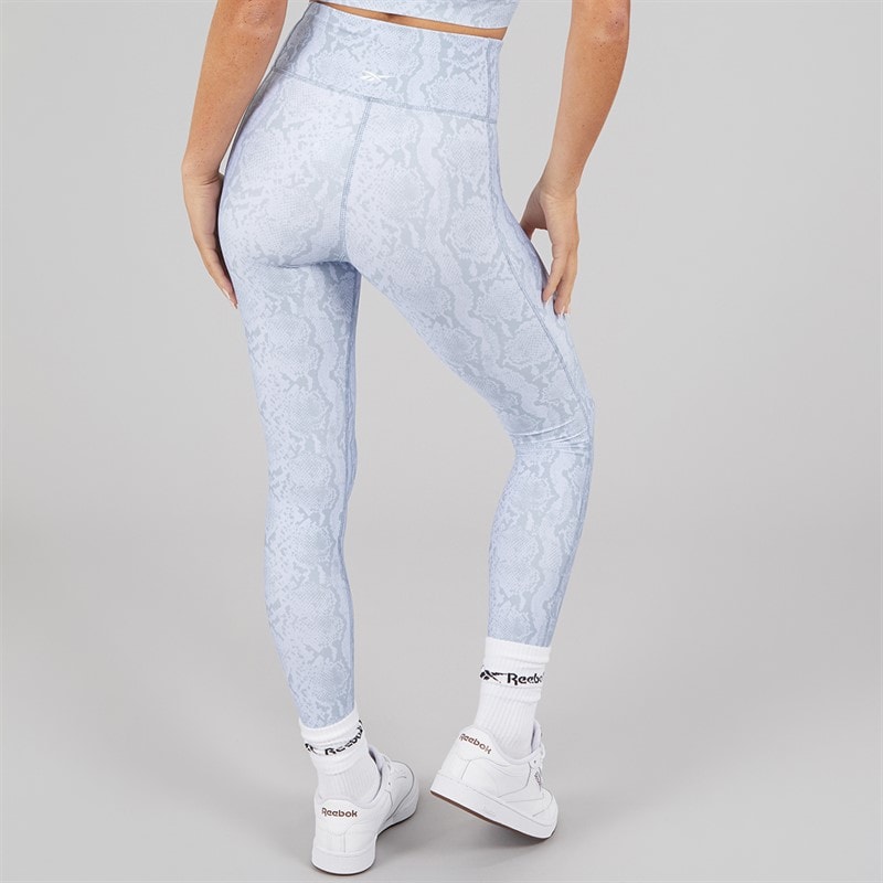 Reebok Womens ID Train AOP High Waist Tight Leggings Y2K Blue - Image 2