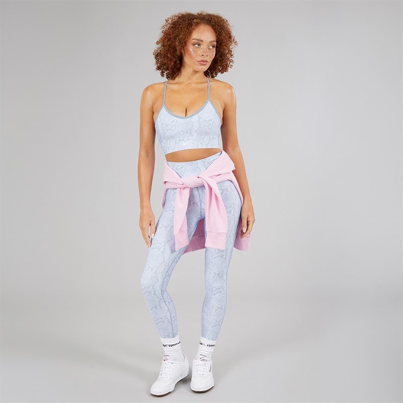 Reebok Womens ID Train AOP High Waist Tight Leggings Y2K Blue - Image 4