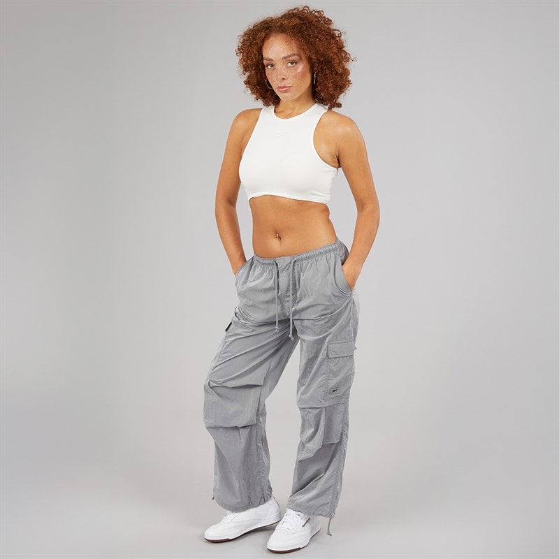 Reebok Womens Studio Style Cargo Pants Metallic Silver - Image 4