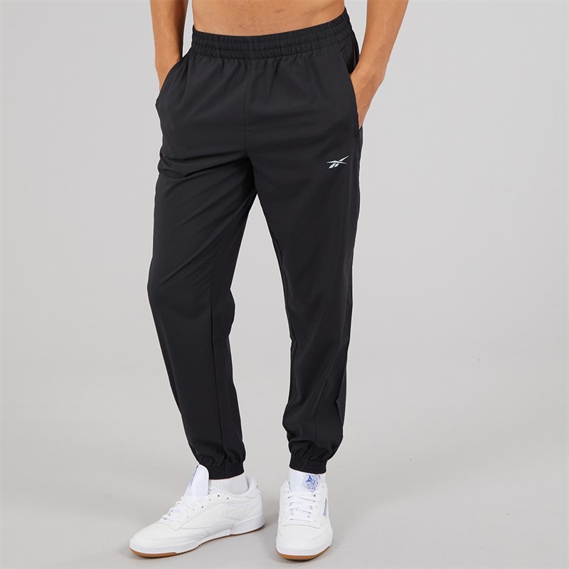 Reebok Mens Running Track Pants Black - Image 2