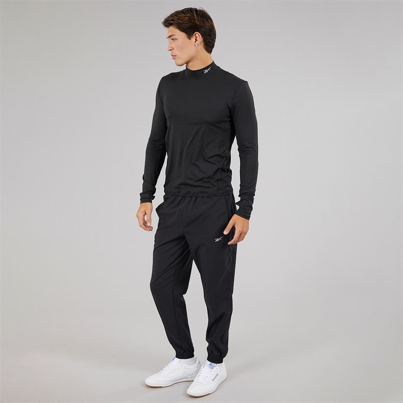 Reebok Mens Running Track Pants Black - Image 4