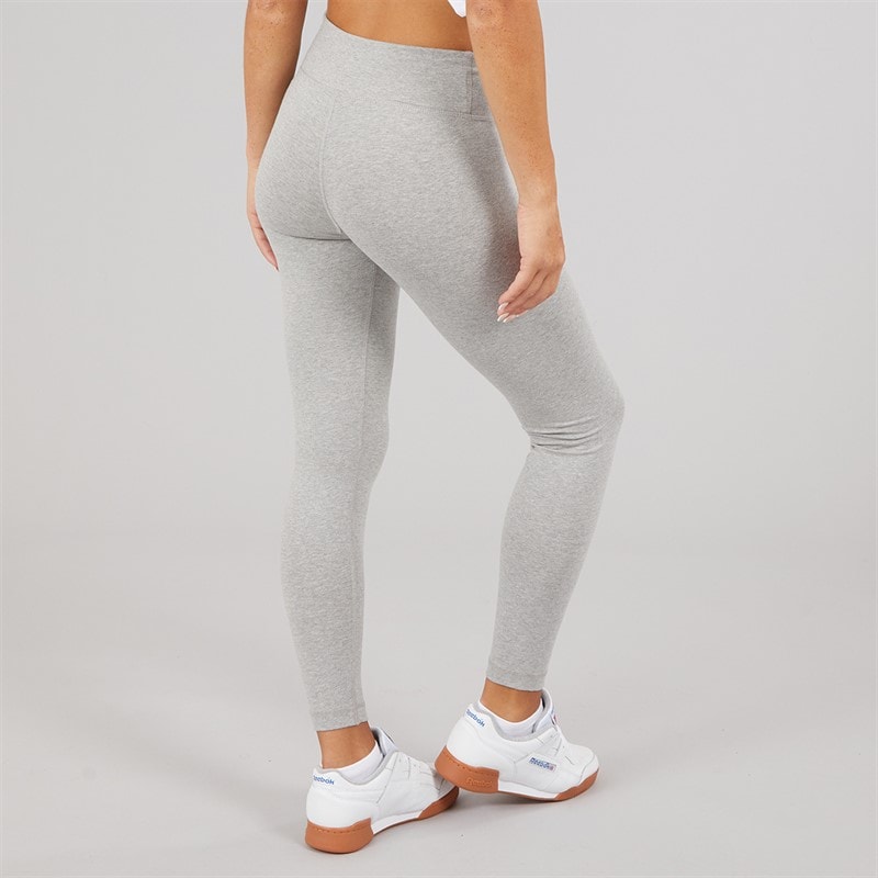 Reebok Womens Reebok Identity Small Logo Cotton Leggings Medium Grey Heather - Image 2