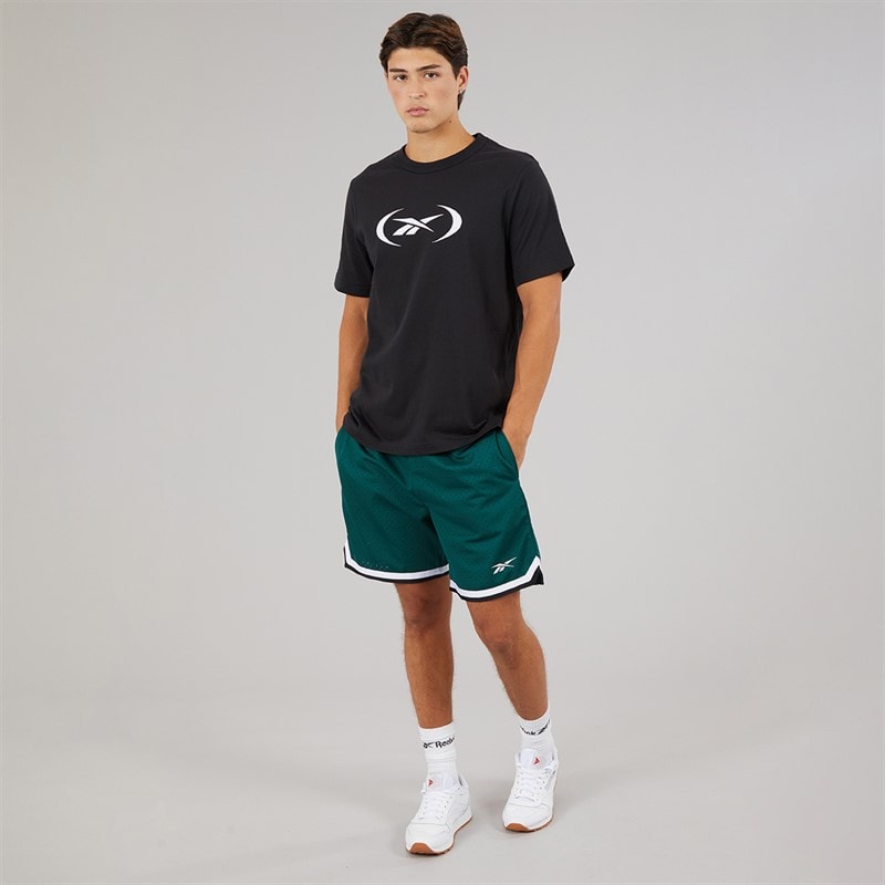 Reebok Mens Reebok Basketball T-Shirt Black - Image 3
