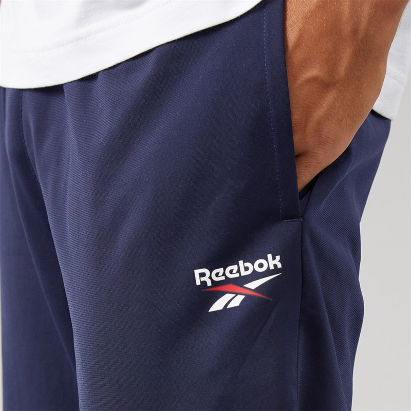 Reebok Mens Identity Vector Logo Knit Track Pants Vector Navy - Image 3