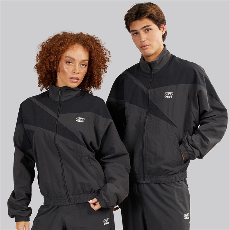 Reebok X Obey Track Jacket Washed Black - Image 1