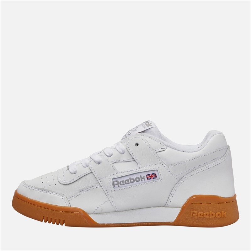 Reebok Workout Plus Trainers White/Carbon/Classic Red/Reebok Royal Gum