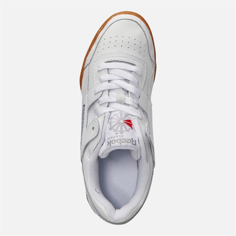 Reebok Workout Plus Trainers White/Carbon/Classic Red/Reebok Royal Gum - Image 4