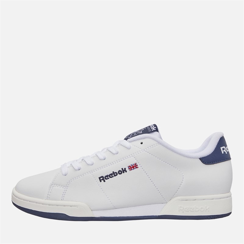 Reebok Mens NPC II Syn Trainers White/White/Vector Navy