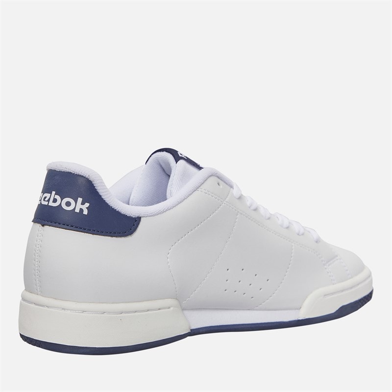Reebok Mens NPC II Syn Trainers White/White/Vector Navy - Image 5