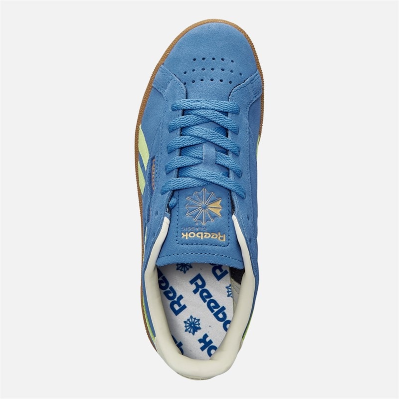Reebok Club C Grounds Uk Trainers Kinetic Blue/Astro Lime/Vintage Chalk - Image 4