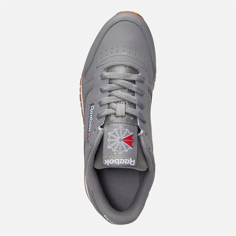 Reebok Classic Leather Trainers Pure Grey/White/Grey - Image 4