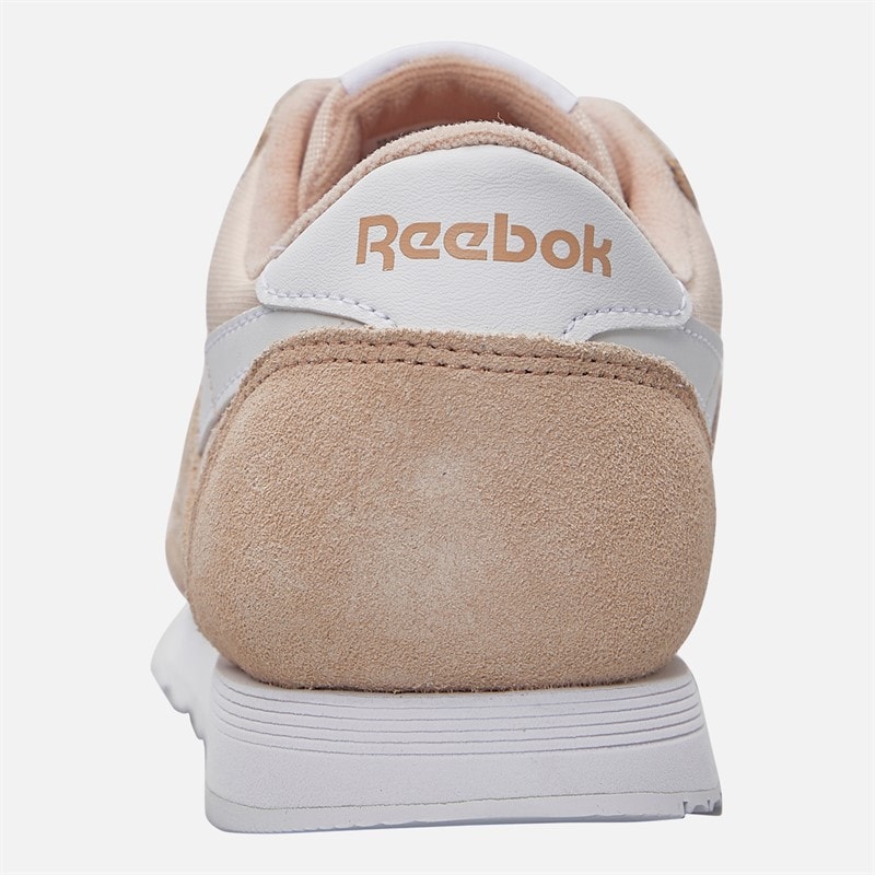 Reebok Womens Classic Nylon Trainers Pink Stucco/Footwear White/Footwear White Pink/White/White - Image 3