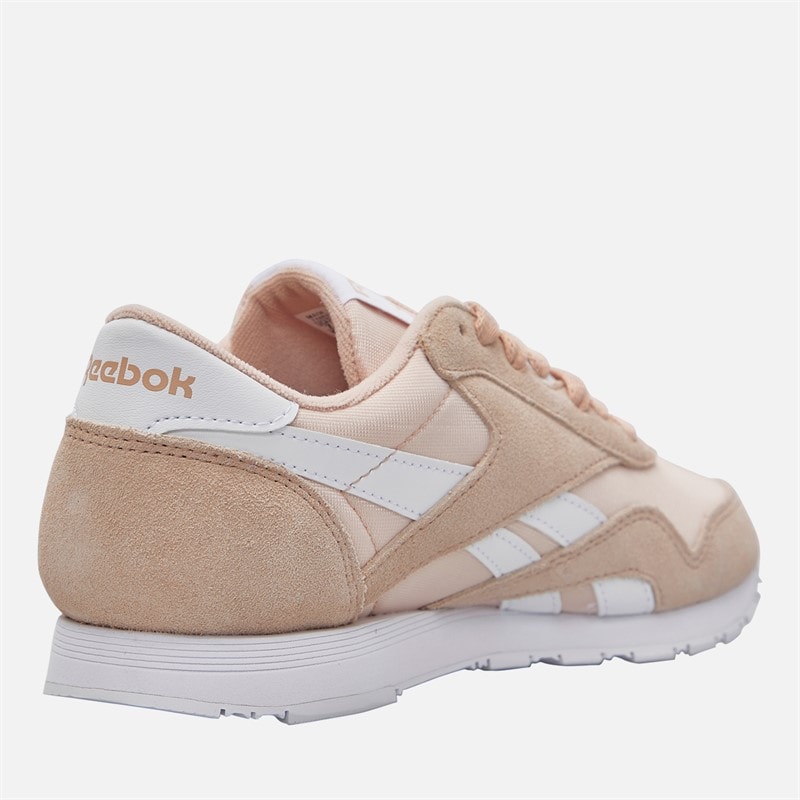 Reebok Womens Classic Nylon Trainers Pink Stucco/Footwear White/Footwear White Pink/White/White - Image 5