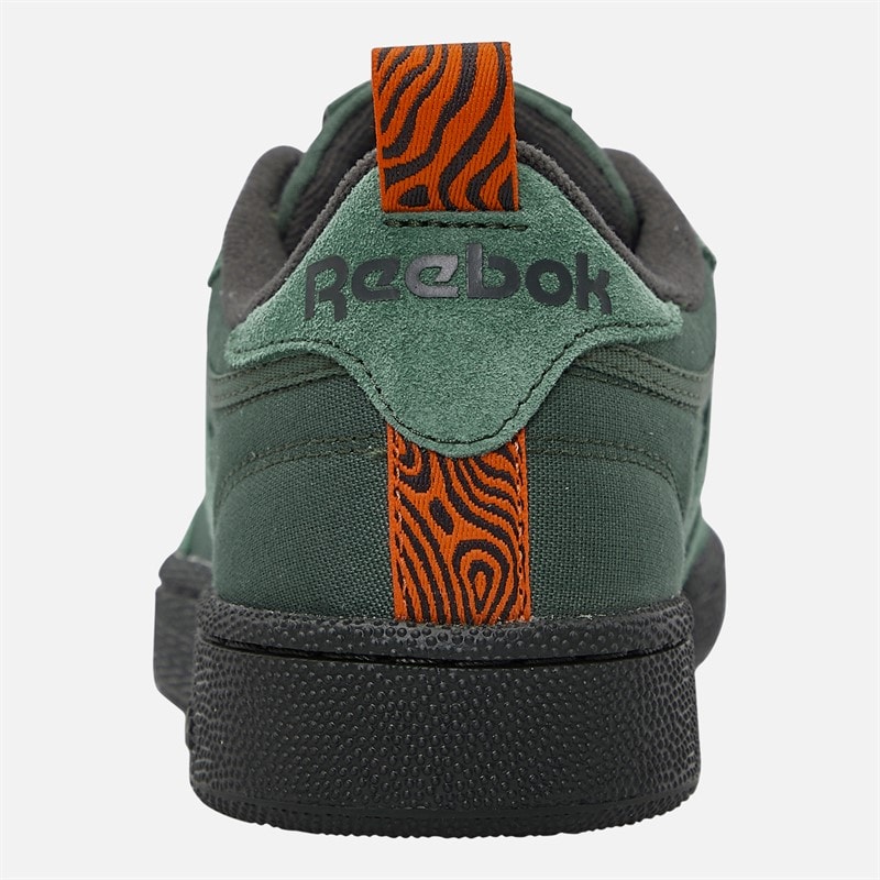 Reebok Club C 85 Trainers Escape Green/Grey/Pump Orange - Image 3