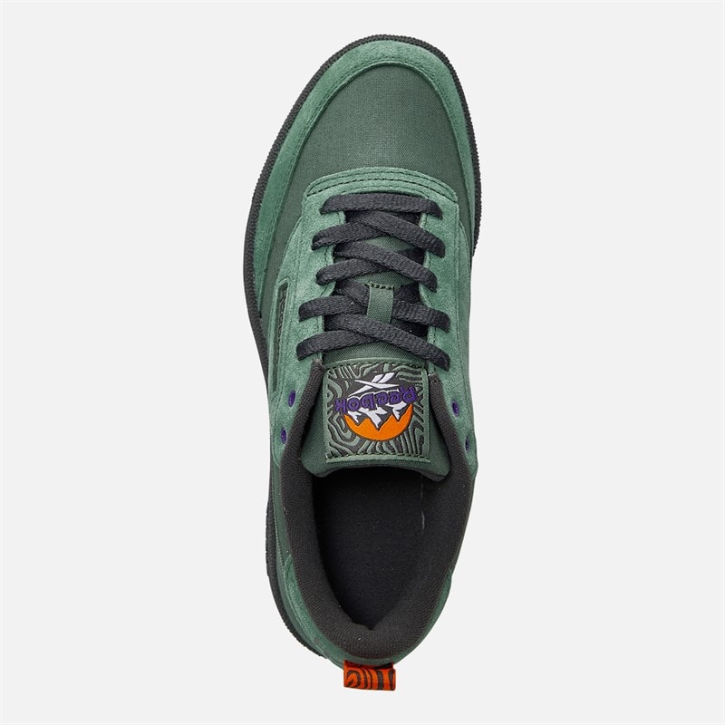 Reebok Club C 85 Trainers Escape Green/Grey/Pump Orange - Image 4