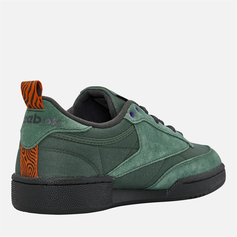 Reebok Club C 85 Trainers Escape Green/Grey/Pump Orange - Image 5