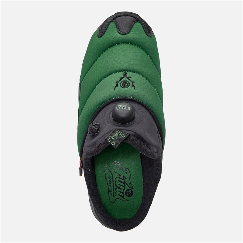 Reebok X South2 West8 Instapump Fury Mule Trainers Green/Black/Black - Image 4