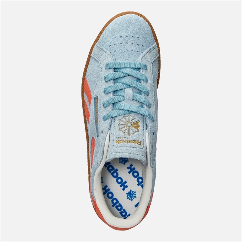 Reebok Club C Grounds UK Trainers Soft Blue/Supercharged Coral/Gum - Image 4