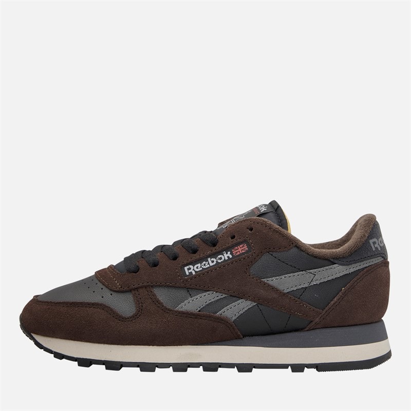 Reebok Classic Leather Trainers Black/Dark Matter/Grey 5