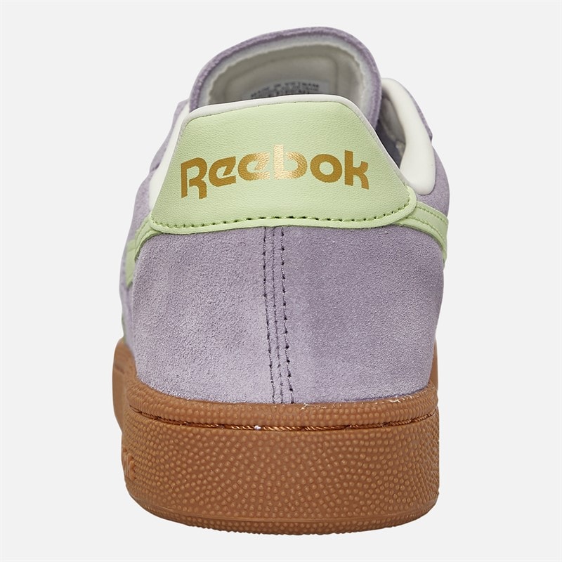 Reebok Womens Club C Grounds UK Trainers Dusk Purple/Astro Lime/Gum - Image 3