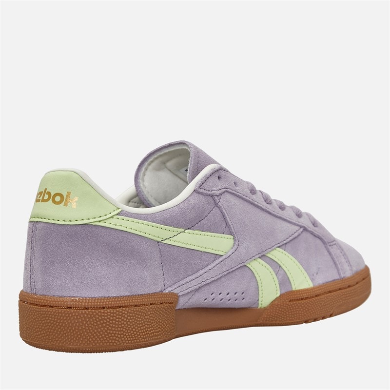Reebok Womens Club C Grounds UK Trainers Dusk Purple/Astro Lime/Gum - Image 5