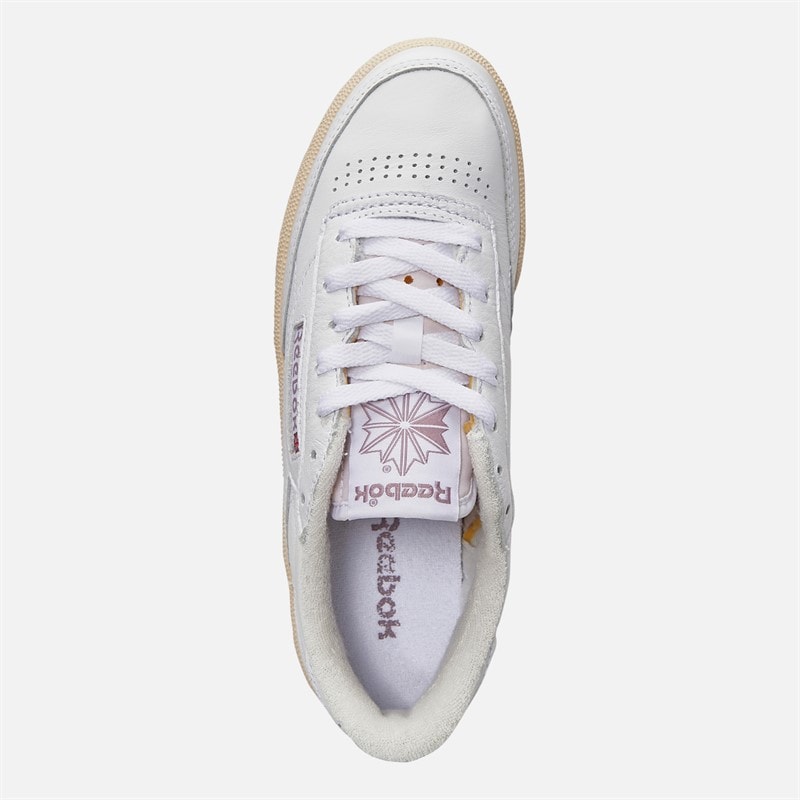 Reebok Womens Club C 85 Vintage Trainers White/Chalk - Image 4