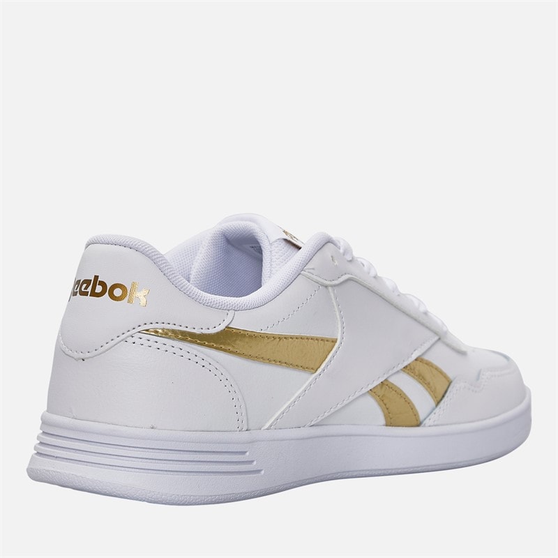 Reebok Womens Court Advance Trainers White/White/Gold - Image 5