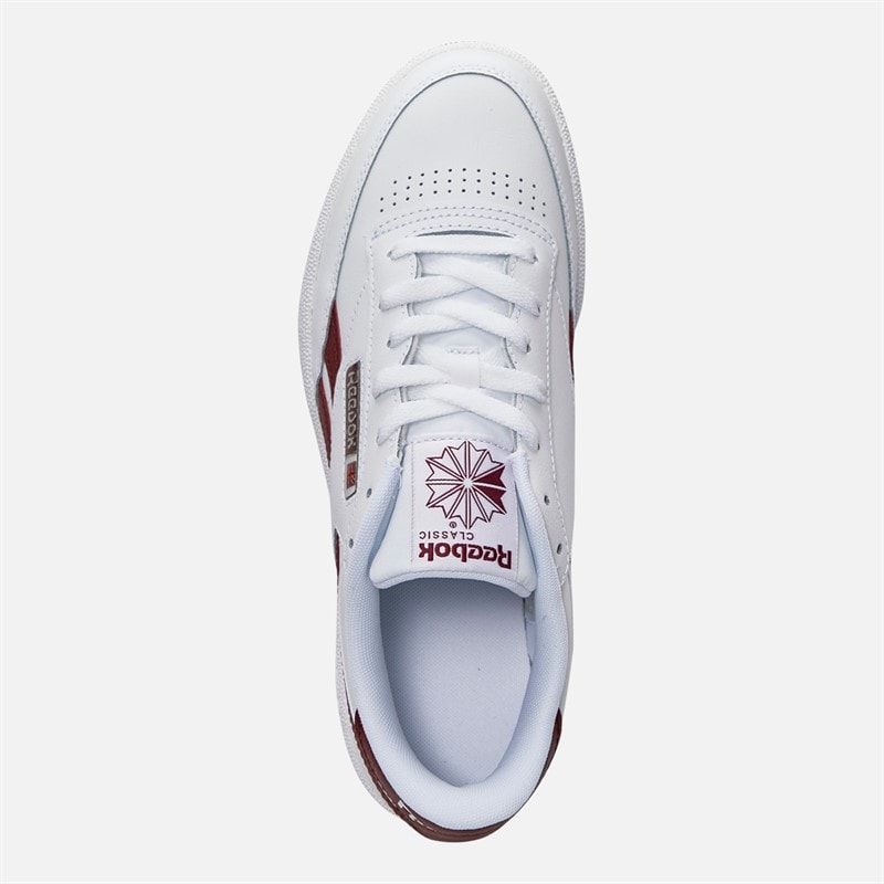 Reebok Club C Revenge Trainers White/Rich Marooon/White - Image 4