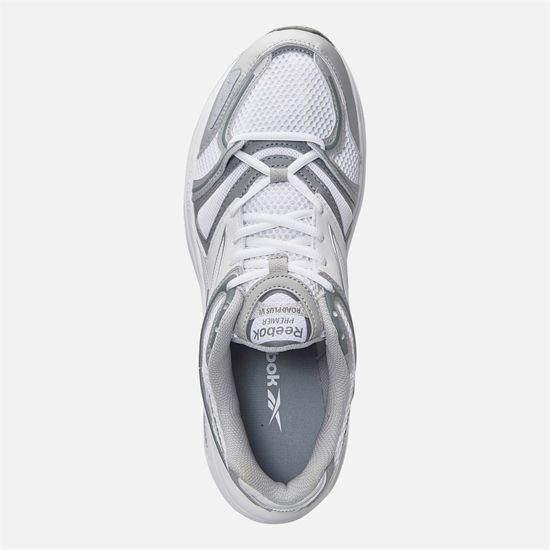 Reebok RBK Premier Road Plus VI Trainers White/Grey/Silver Metallic - Image 4