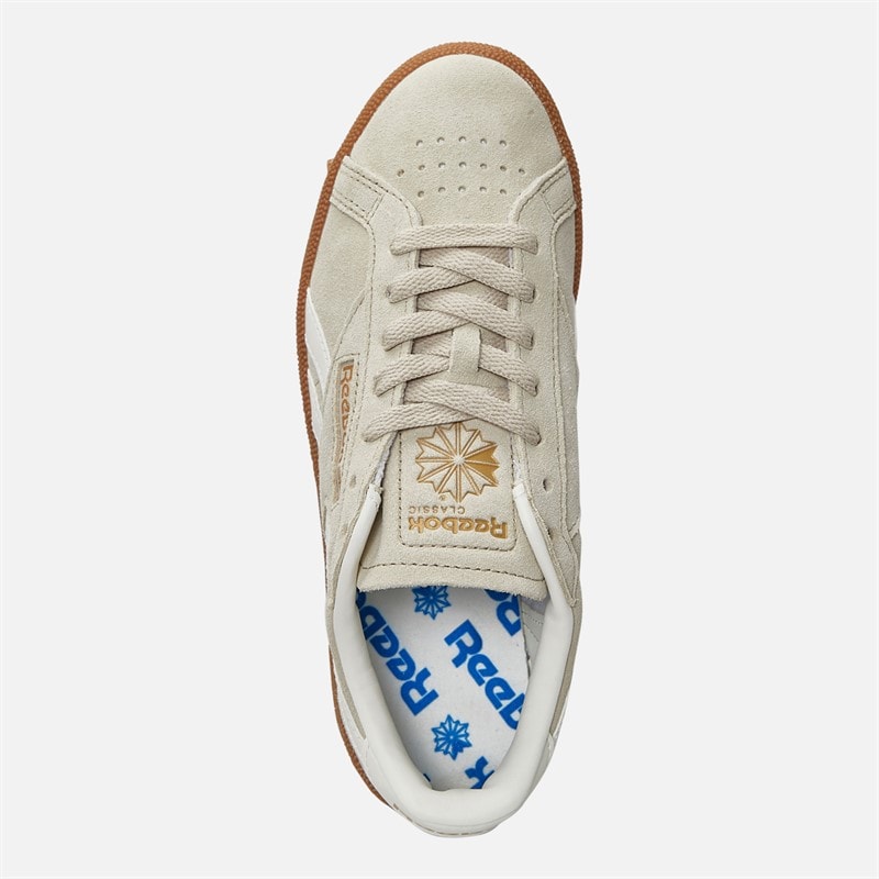 Reebok Womens Club C Grounds UK Trainers Classic Beige/Chalk/Gum - Image 4