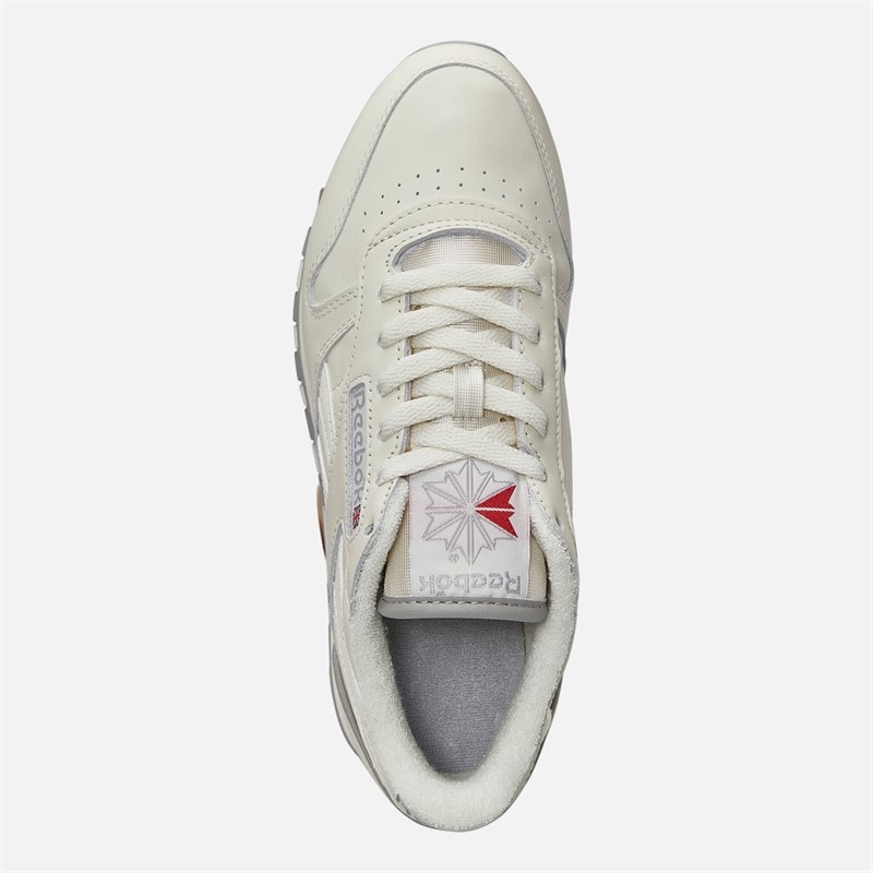 Reebok Classic Leather 1983 Vintage Trainers Vintage Chalk/Grey/Vector Red - Image 4
