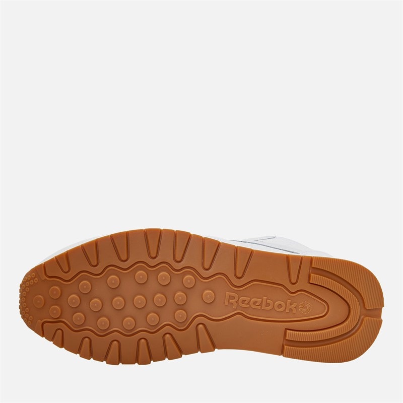 Reebok Junior Boys Classic Leather Trainers White/White/Gum - Image 2
