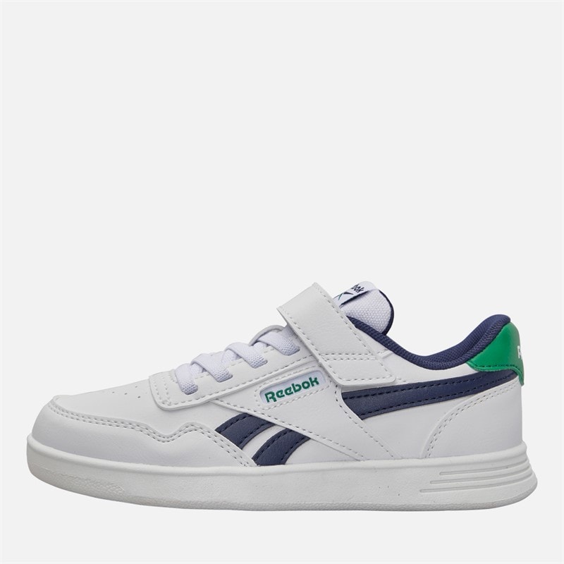 Reebok Boys Court Advance Trainers White/Vector Navy/Glen Green - Image 1