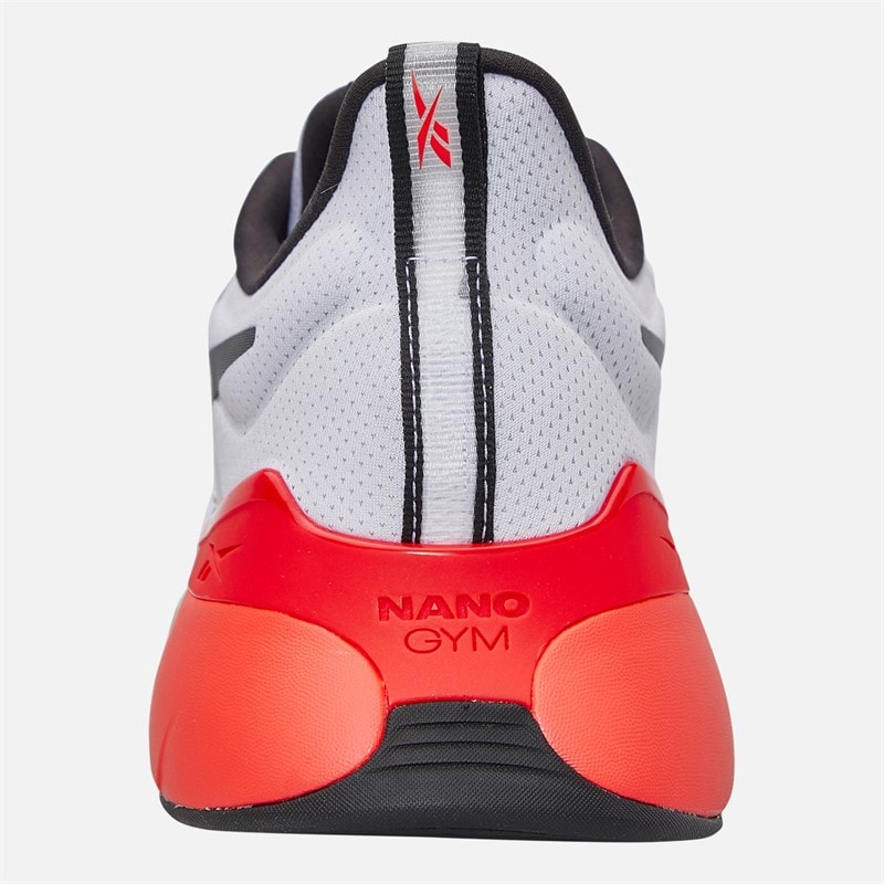 Reebok Mens Nano Gym Training Shoes White/Black/Energy Red - Image 3